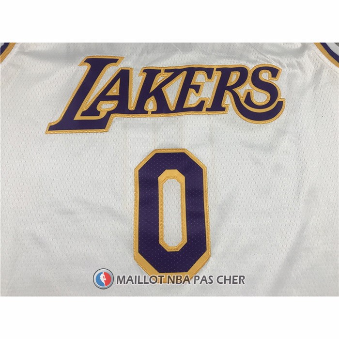 Maillot Los Angeles Lakers Russell Westbrook NO 0 Association 2021 Blanc